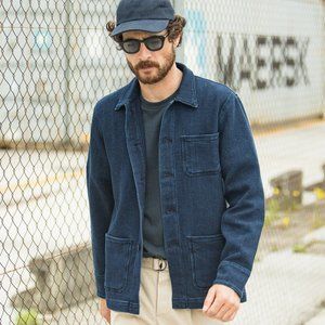 Drapeau Noir Japanese Sashiko Indigo Chore Coat